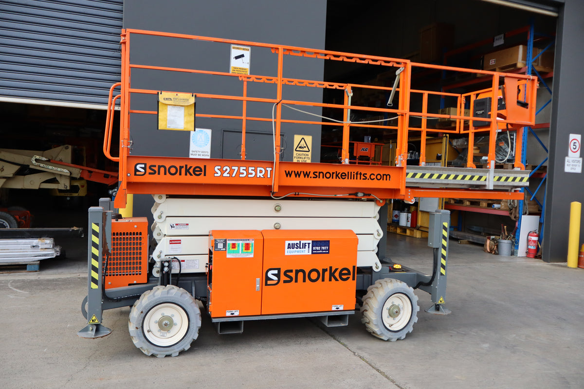 Used 2020 Snorkel Rough Terrain Diesel Self Levelling Scissor Lift Auslift Equipment