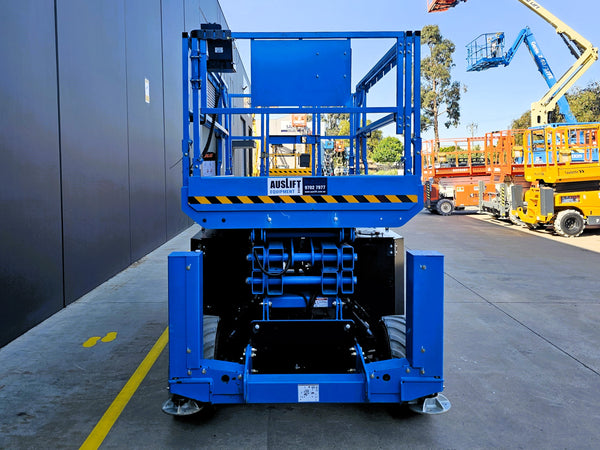 Used 2021 Genie GS-2669 RT 26ft Rough Terrain, Self Levelling Diesel Scissor Lift