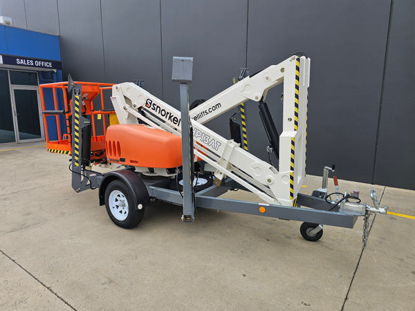 Snorkel MHP13AT - 34 ft Towable Trailer Boom Lift