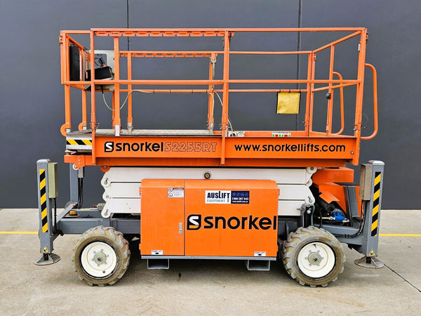 2018 Snorkel S2255RT with Trailer - 22ft Rough Terrain Diesel Scissor Lift