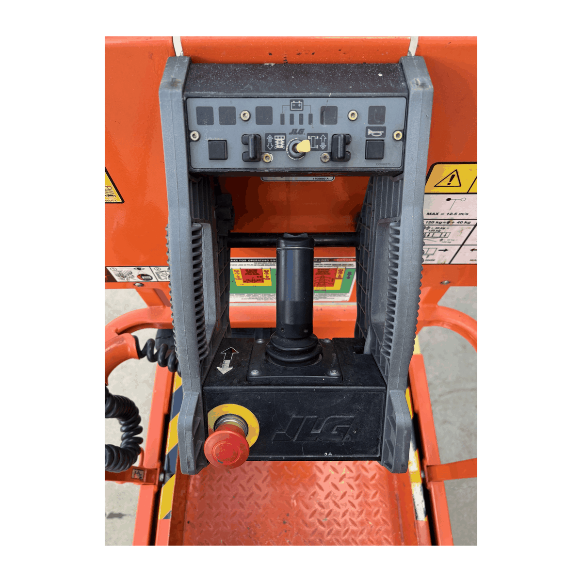 JLG 1930ES electric scissor lift (SN6420) control box close up
