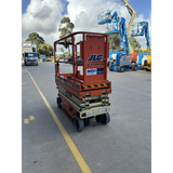 JLG 1930ES electric scissor lift (SN8095) front left quarter view