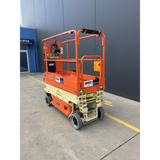 JLG 1930ES electric scissor lift (SN8095) rear left quarter view