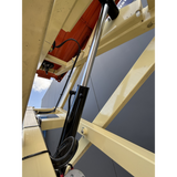 JLG 1930ES electric scissor lift (SN8095) hydraulic lift cylinder detailed view 