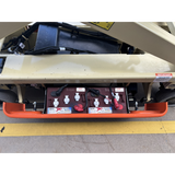 JLG 1930ES electric scissor lift (SN8095) right side battery compartment undercarriage