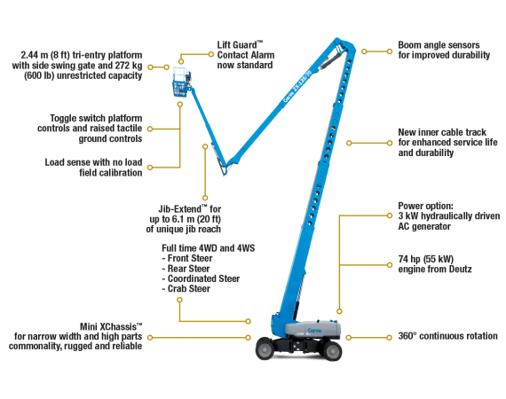 Genie 135ft Diesel Knuckle Boom Lift