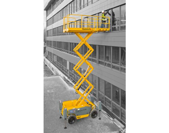 Haulotte Compact 12DX - 32ft RT Self Levelling Diesel Scissor Lift