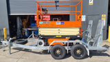 JLG ES2646 26ft Electric Scissor Lift on Bullant Trailer