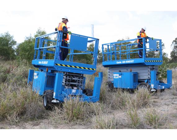 Genie GS-2669 RT - 26ft Rough Terrain Diesel Scissor Lift